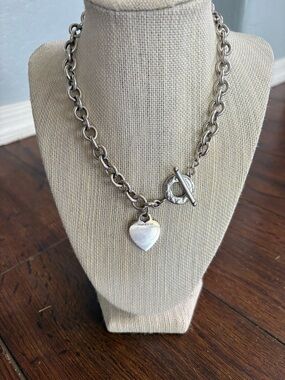 Tiffany & Co. Sterling Silver Heart Toggle Necklace